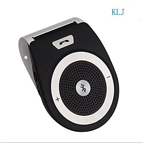 Wireless Car Speaker Bluetooth Receiver Sun Visor Speakerphone Car Stereo Player Hands-free Car Kit for iPhone X/ iPhone 8/Plus Samsung Support