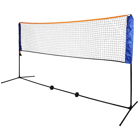 Oypla Large 5m Adjustable Foldable Badminton Tennis Volleyball Net