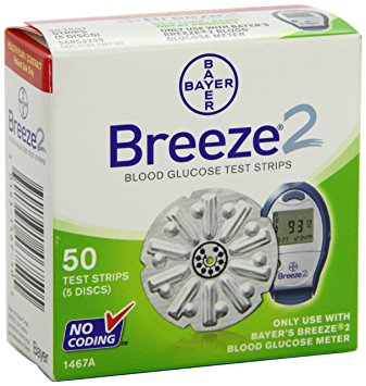 Bayer Breeze 2, Test Strips, 50 Count
