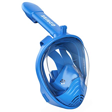 G2RISE SN01 Full Face Snorkel Mask with Detachable Snorkeling Mount, Anti-Fog and Foldable Design for Adults Kids