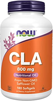 NOW Supplements, CLA (Conjugated Linoleic Acid) 800 mg, Nutritional Oil, 180 Softgels