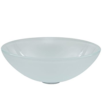 VIGO White Frost Glass Vessel Bathroom Sink