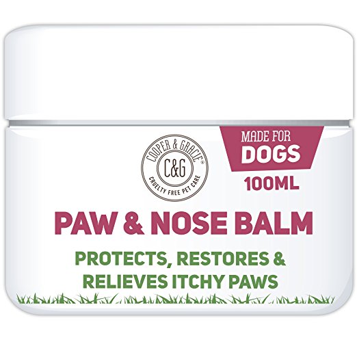 C&G Dog Paw Nose Balm - Cracked Itchy Paws Protection - Cruelty Free - Best Grooming For Dogs 100ml
