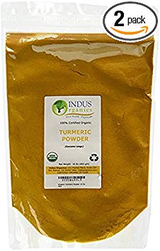 Indus Organics Turmeric (Curcumin) 2 Lb, Powder, Refill Bag, Premium Grade, High Purity, Freshly Packed