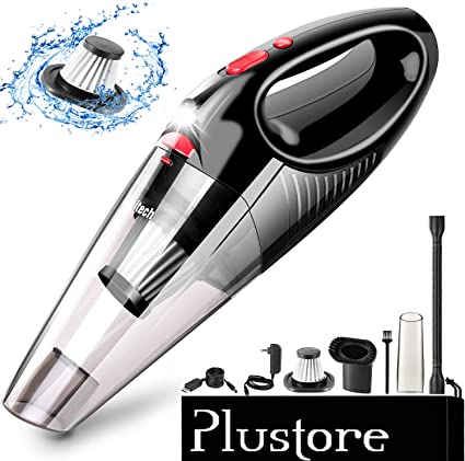 Handheld Vacuum, Cordless Handle Vacuum Cleaner with 12.6V USB Charging Cable, 100V/240V Charge Adapter, Waterwashable Steel Filter, 120W 7000pa Powerful Wireless Vacuum with LED Light
