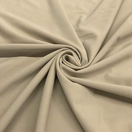 Lycra Matte Milliskin Nylon Spandex Fabric 4 Way Stretch 58" Wide Sold by The Yard Many Colors (Natural)