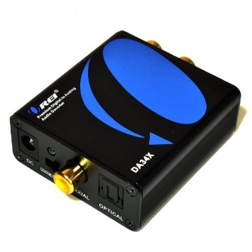 Orei DA34X Premium Digital to Analog Audio Decoder SPDIF/Coaxial 5.1-Channel Input to RCA L/R/3.5mm Headphone Output