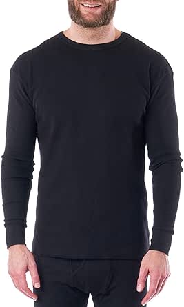 Alpine Swiss Mens Thermal Long Sleeve Top Underwear Crew Neck Shirt Waffle Knit Henley Base Layer