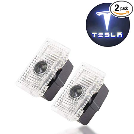 Flyox Car Door LED Lighting Entry Ghost Shadow Projector Welcome Lamp Logo Light for TESLA Series (2 Pack)