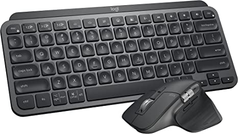 Logitech MX Keys Mini Wireless Illuminated Keyboard and MX Master 3 Mouse Combo for PC, Bluetooth Keyboard and Performance Wireless, Ergonomic, 4000DPI Sensor Mouse - USB-C, Bluetooth – Graphite