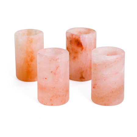 Himalayan Salt Shot Glasses, Set of 4 Pink Food Grade Salt Glasses