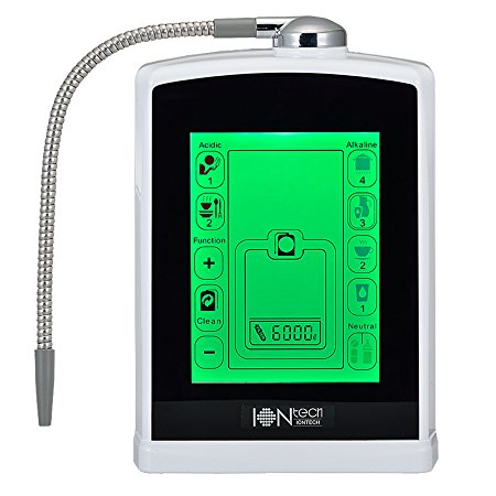 IONtech IT-588 Luxury Alkaline Water Ionizer Machine 7 pH Water Levels Japan Made Platinum Titanium Electrolysis Plates USA Made NSF Certified Activated Carbon Filter PH Test Included