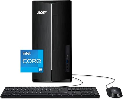 acer Aspire Personal Desktop | 12th Gen Intel i5-12400 6-Core | Intel UHD Graphics | Wi-Fi | Bluetooth | DVD-RW | 32GB DDR4 1TB M.2 SSD | Win11 Home | 300W PSU | Black