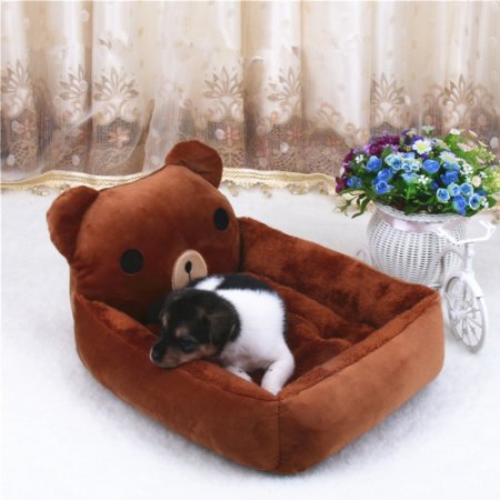 BigBig Home Short Plush Keep Warm Cartoon Appearance Hypoallergenic Rectangular Dogs&Cats Bed(4 Colors and 3 Sizes)