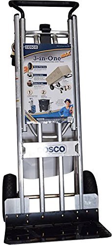 Cosco 3-in-1 Aluminum Hand Truck/Assisted Hand Truck/Cart w/ flat free wheels (Loop Handle)