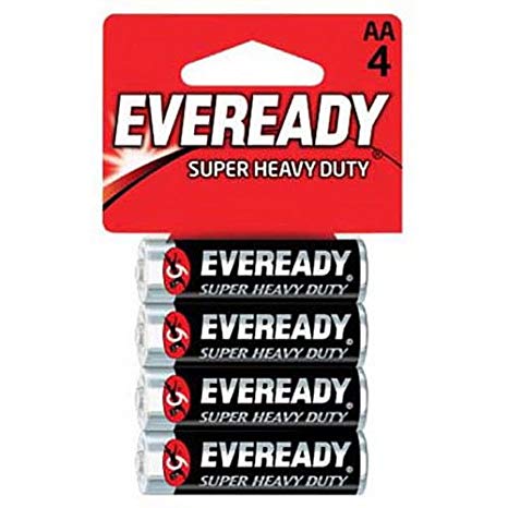 Eveready Super Heavy Duty Batteries, AA, 4-Count