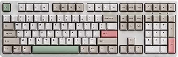 Akko 3108 Mechanical Gaming Keyboard Wired Computer Keyboard with Programmable Macros, PBT Double Shot Cherry Profile Keycaps (9009 Retro)