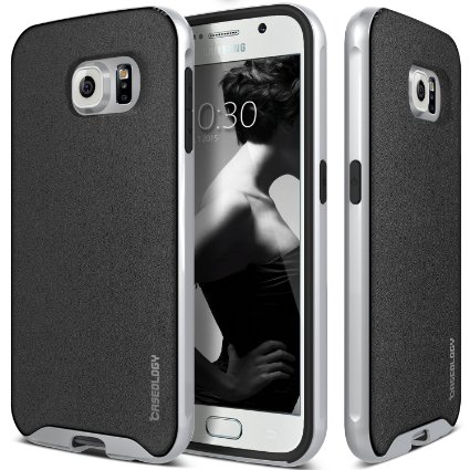Galaxy S6 Case Caseology Envoy Series Premium Leather Bumper Cover Charcoal Black Leather Bound for Samsung Galaxy S6 - Charcoal Black