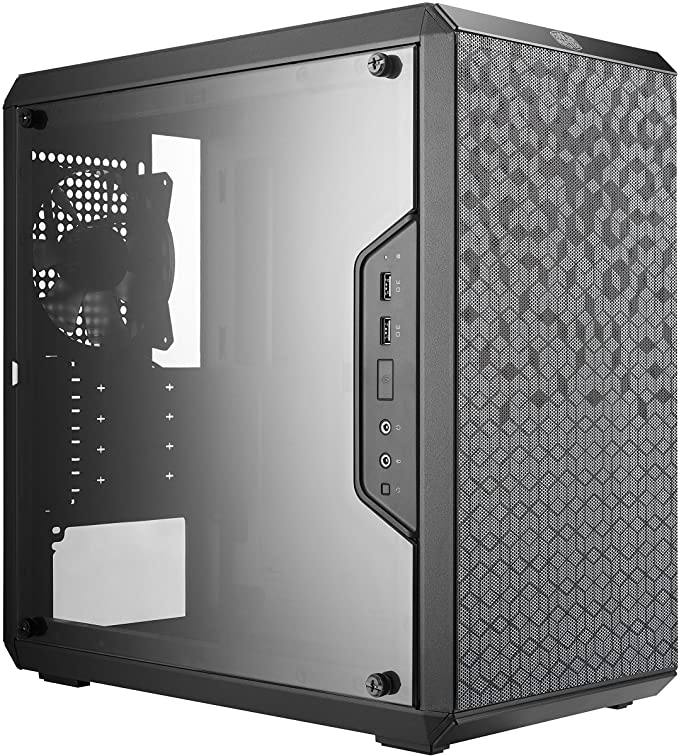 Cooler Master MCB-Q300L-KANN-S00 MasterBox Matx Tower w/ Magnetic Design Dust Filter, Transparent Acrylic Side Panel, Adjustable I/O And Fully Ventilated for Airflow,Black