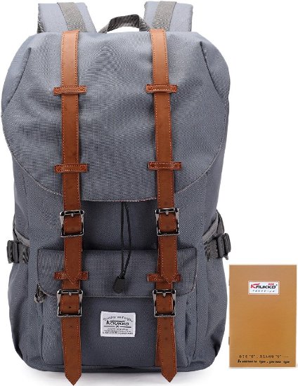 KAUKKO New Feature of 2 Side Pockets Outdoor Travel Hiking Backpack Laptop Schoolbag for Men and Women
