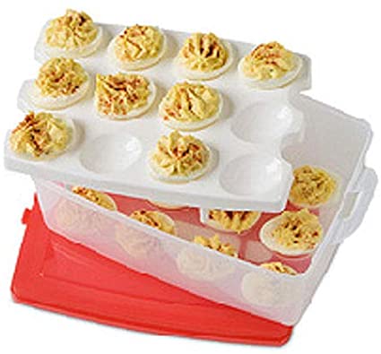 BW Brands Double Tier Stack and Snap Deviled Egg Carrier