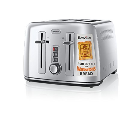 Breville VTT571 4-Slice Toaster the Perfect Fit for Warburtons