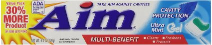 AIM Cavity Protection Gel Toothpaste - 6 oz - Mint