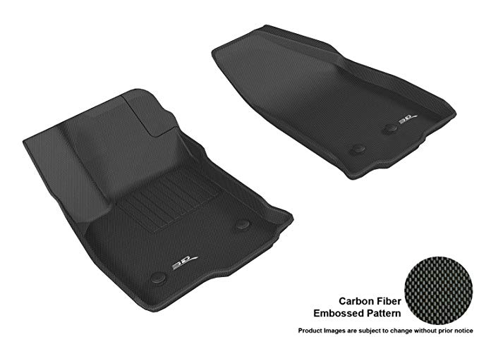 3D MAXpider L1CH07911509 Black All-Weather Floor Mat for Select Chevrolet Volt Models Front Row