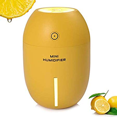 Vmoni Lemon Shaped Air Freshener Humidifier with LED Night Light for Car Home and Office