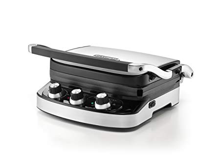 DeLonghi CGH902C De'Longhi 5-in-1 Ceramic Coated Grill, Griddle, and Panini, Black