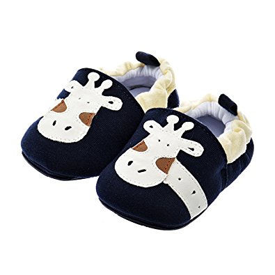 PAMBO Baby Slip-On Shoes for Infants, Newborns and Toddlers-Cute Soft Soled Walking Shoes for Home/Outdoors-Breathable