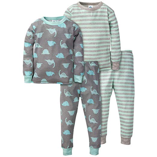 Gerber Baby Boys' Toddler Organic 2 Pack 2-Piece Cotton Pjs