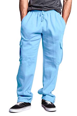 G-Style USA Men's Solid Fleece Cargo Pants