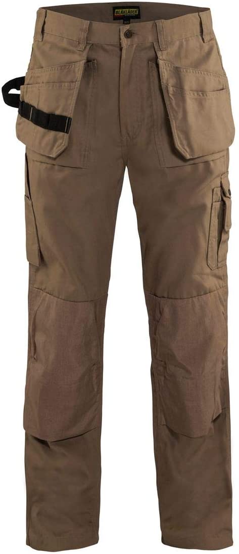 Blaklader Workwear Bantam Pant with Utility Pockets, 30-Inch Waist, 32-Inch Length, 8-Ounce Cotton - Khaki