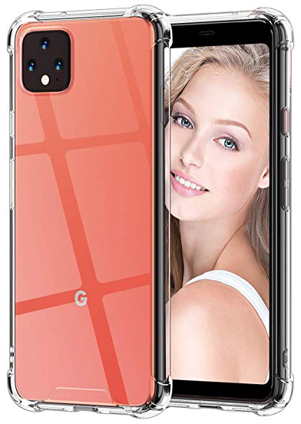 Matone for Google Pixel 4 XL Case, Crystal Clear Slim Protective Cases with Reinforced Corners, Anti-Scratch Transparent Back, Soft TPU Bumper Edges, Compatible with Google Pixel 4XL (2019)