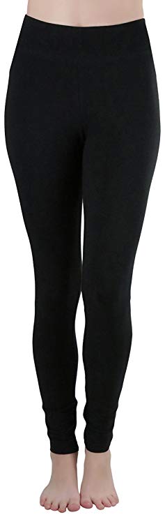 ToBeInStyle Women's Medium Weight Breathable Cotton-Spandex Leggings