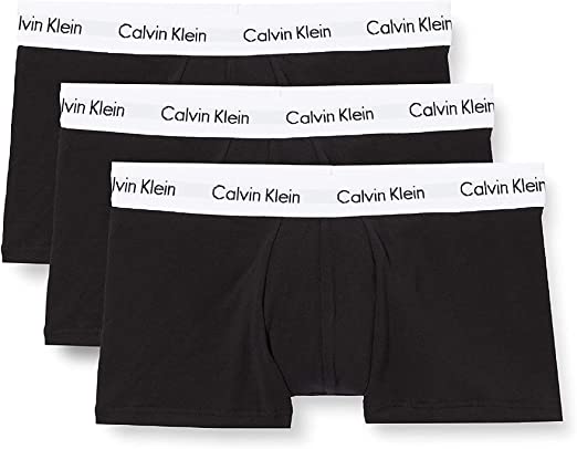 Calvin Klein Men's 3 Pack Low Rise Trunks - Cotton Stretch Boxers