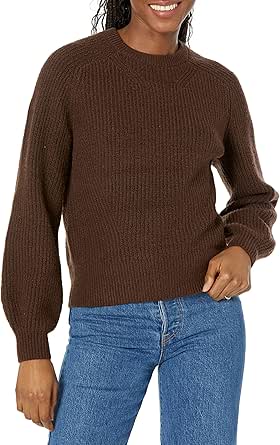 Amazon Essentials Women's Crew Neck Rib Sweater