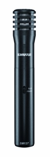 Shure SM137-LC Cardioid Condenser Microphone, includes Zipper Pouch and Microphone Clip