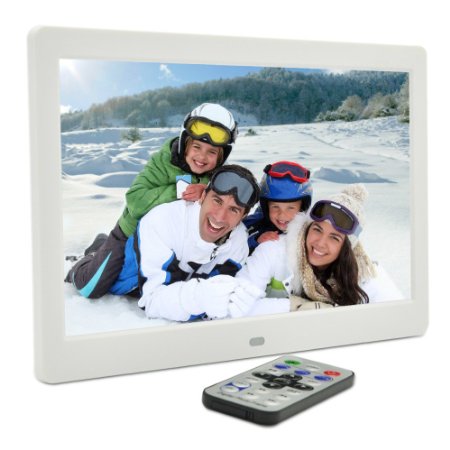 10.1 Inch Hi-Res TFT LED Digital Photo Frame & HD Video(1080P/720p)&Music Playback with Remote Control&Calendar/Clock Support 32GB SD Card