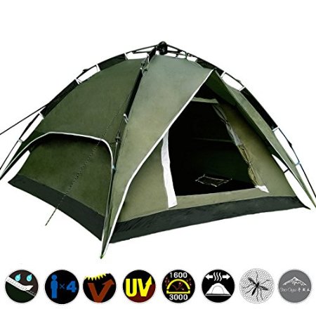 Yaheetech Outdoor Waterproof Automatic 4 Person Camping Family Tent