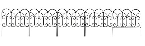 Amagabeli Rustproof Folding Metal Garden Border Fence -5 Panels Garden Fence Garden Fencing Panels Decorative Fencing Folding Patio Fences Panels, 18" by 18" (5)