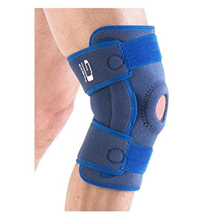 NEO G Stabilized Hinged Open Knee Support - Medical Grade Quality with side hinges HELPS injured, arthritic knees, strains, sprains, pain, instability, ACL, Meniscus Tear – ONE SIZE Unisex Support