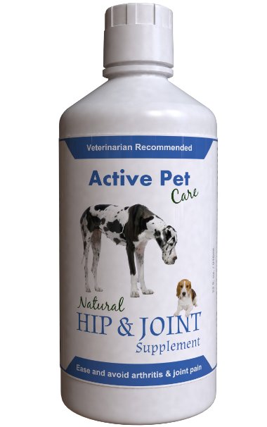 Natural Dog Vitamins Glucosamine Chondroitin MSM - Liquid Vitamins Hip and Joint Health Supplement for Dogs - Nutritional Supplements for Dogs