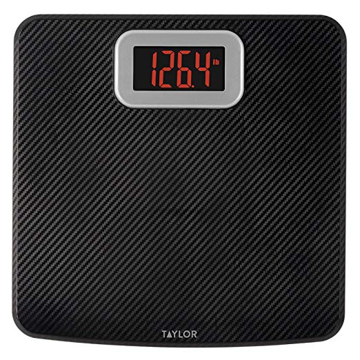 Taylor Precision Products Taylor Digital Bathroom Scale with Carbon Fiber Finish