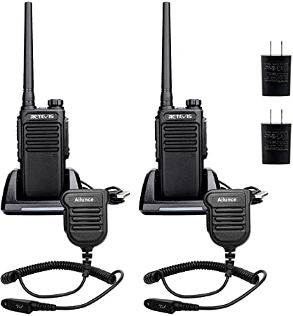 Retevis RT47V MURS Radio Handheld,Rechargeable Walkie Talkies Long Range,Waterproof 2 Way Radio with Speaker Mic,for Commercial Warehouse (2 Pack)