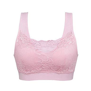 Women’s Lace Sports Bra Lace Coverage Seamless Sleep Bra Comfort Bralette