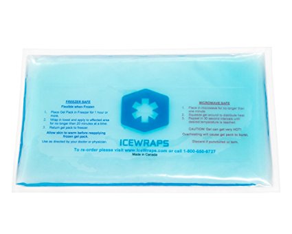 Blue 6x10 Gel Pack Reusable Microwavable Hot Pack, Ideal Ice Pack for Pain Relief First Aid by IceWraps