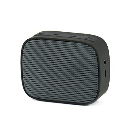 Mini Bluetooth Speaker, FACEVER Portable Wireless Speaker With Big Sound, Built-in Mic, Aux Cord, Strap-hook, Perfect For iPhone X 8 7, iPad, Samsung, Sony, Nexus, Laptops and More -Black