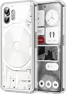 JETech Case for Nothing Phone 2, Non-Yellowing Shockproof Phone Bumper Cover, Anti-Scratch Clear Back (Clear)